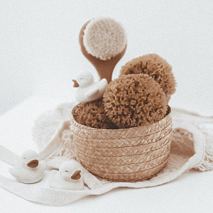 Набор для купания Mrs. Ertha "Polly & Olly", микс с бежевым